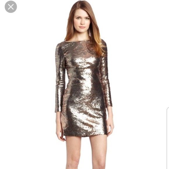 100% sequined dress in silver /nude pattern - Picture 1 of 4